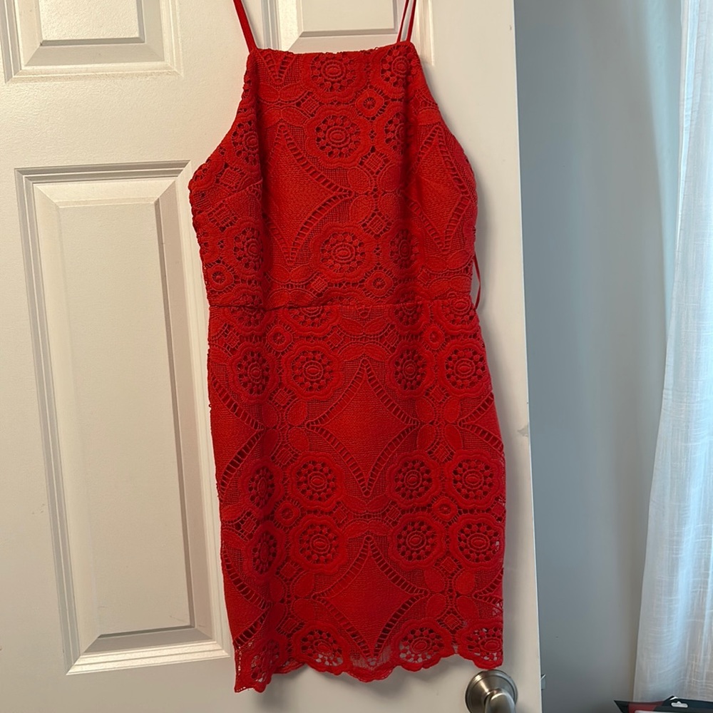 Red lace dress - never worn